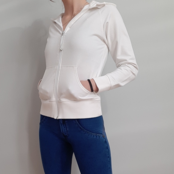 White Activewear Sweater - Picture 2 of 8
